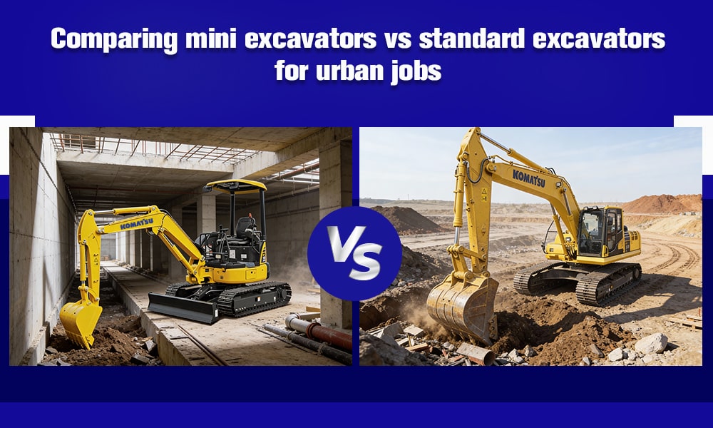 Comparing mini excavators vs standard excavators for urban jobs
