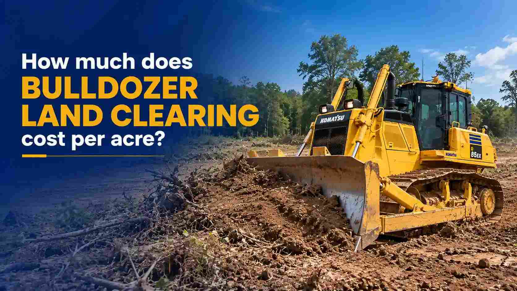 How much does bulldozer land clearing cost per acre
