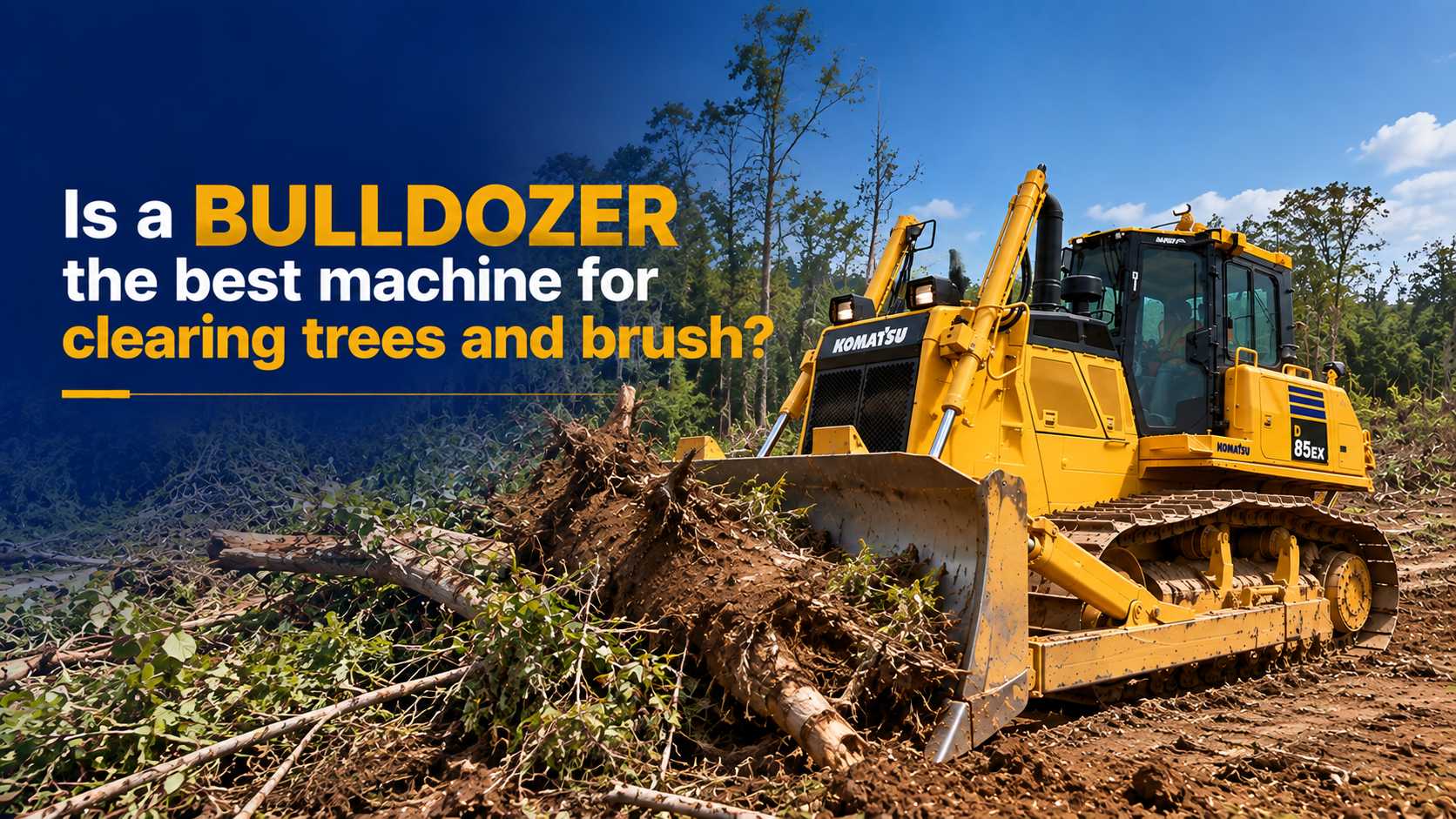 Is a bulldozer the best machine for clearing trees and brush