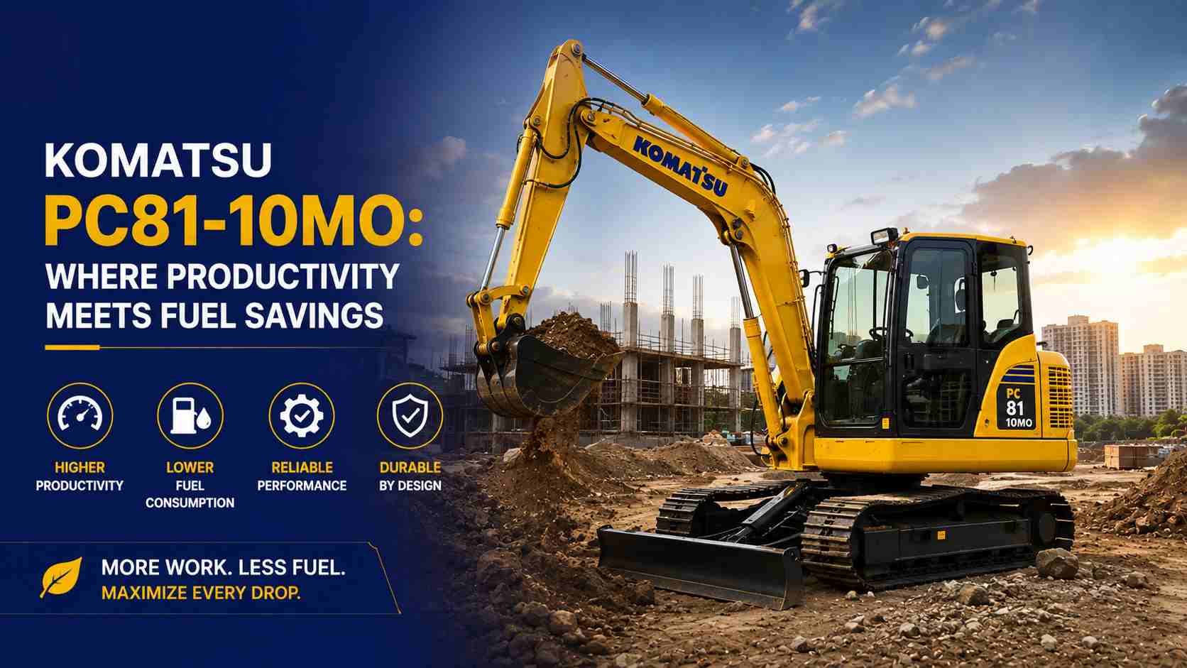 Komatsu PC81-10M0: where productivity meets fuel savings