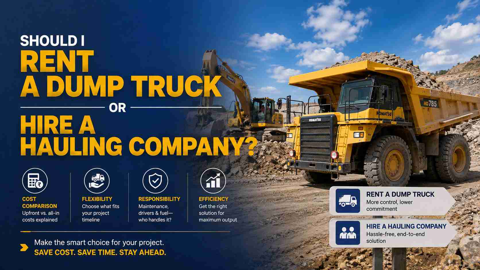 Should I Rent a Dump Truck or Hire a Hauling Company