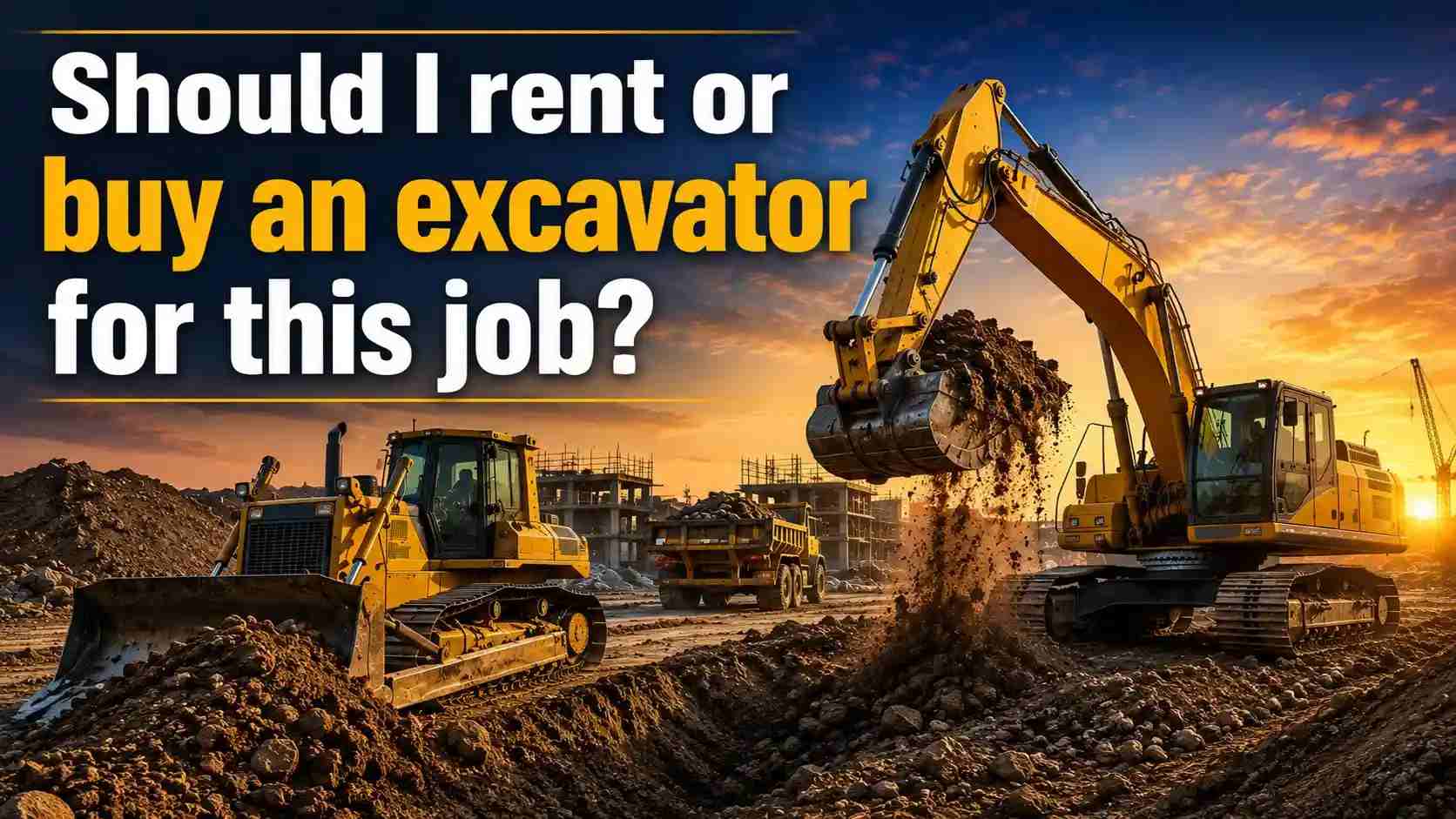 Should I rent or buy an excavator for this job?