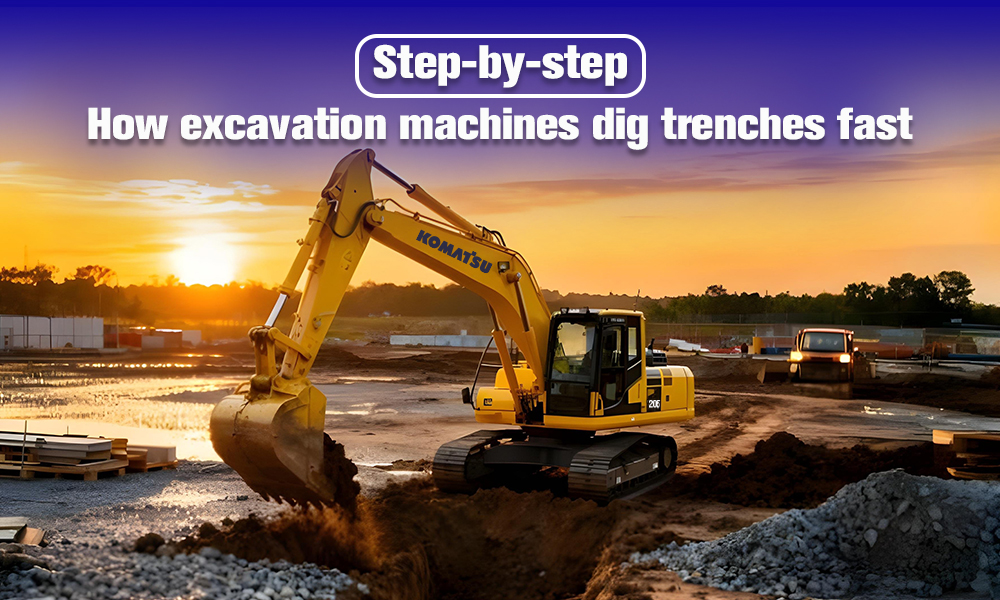 Step-by-step: How excavation machines dig trenches fast