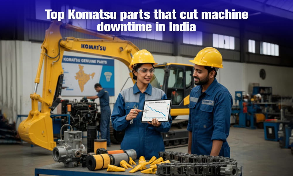 Top Komatsu parts that cut machine downtime in India
