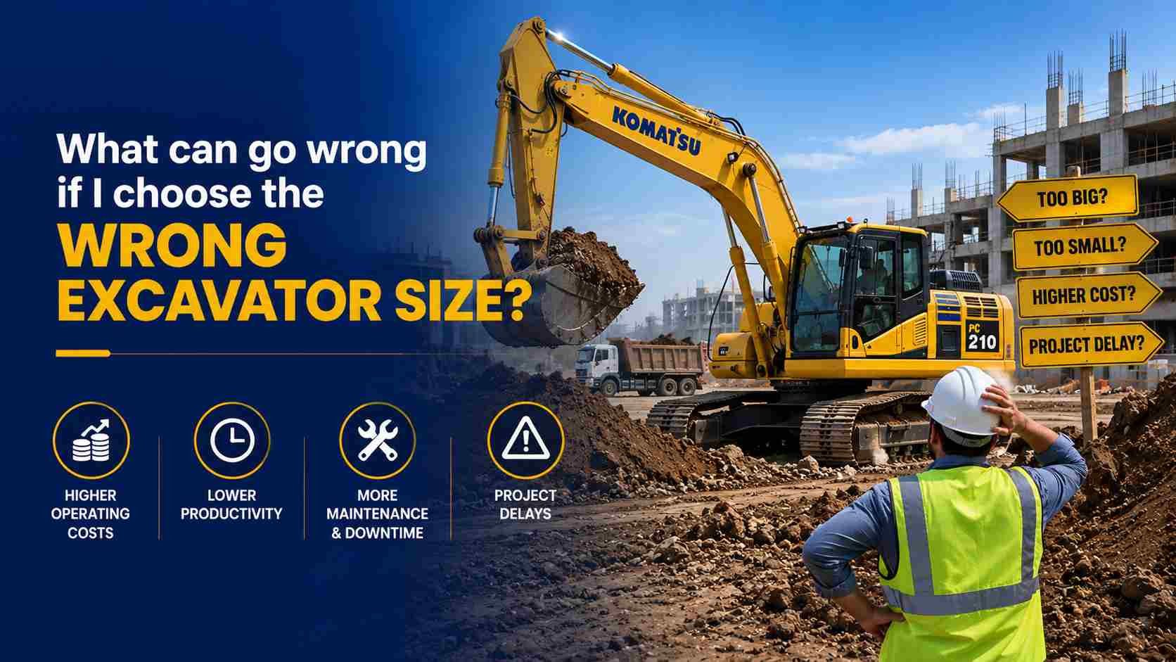 What can go wrong if I choose the wrong excavator size