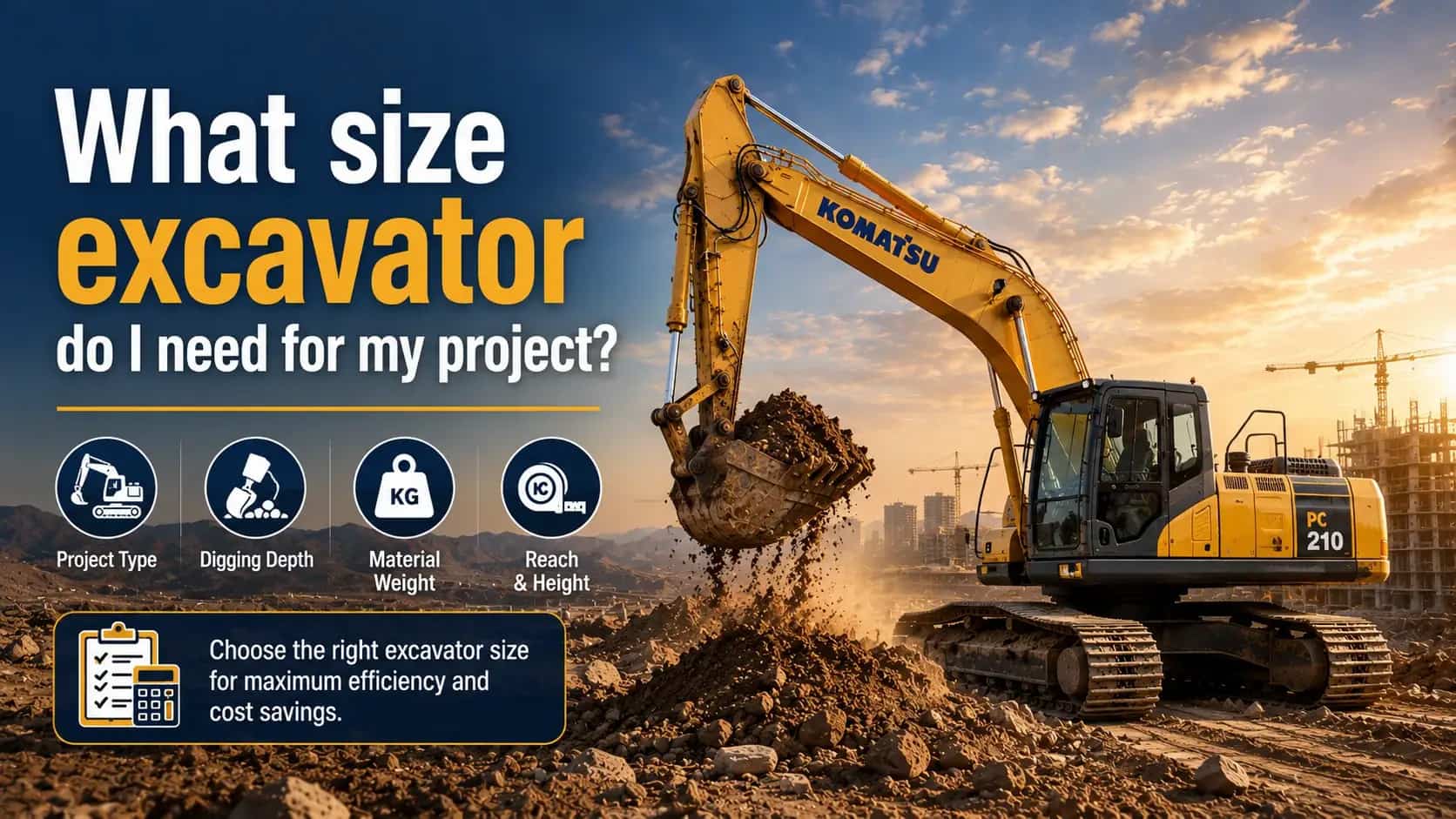 What Size Excavator do I Need for my Project - Komatsu