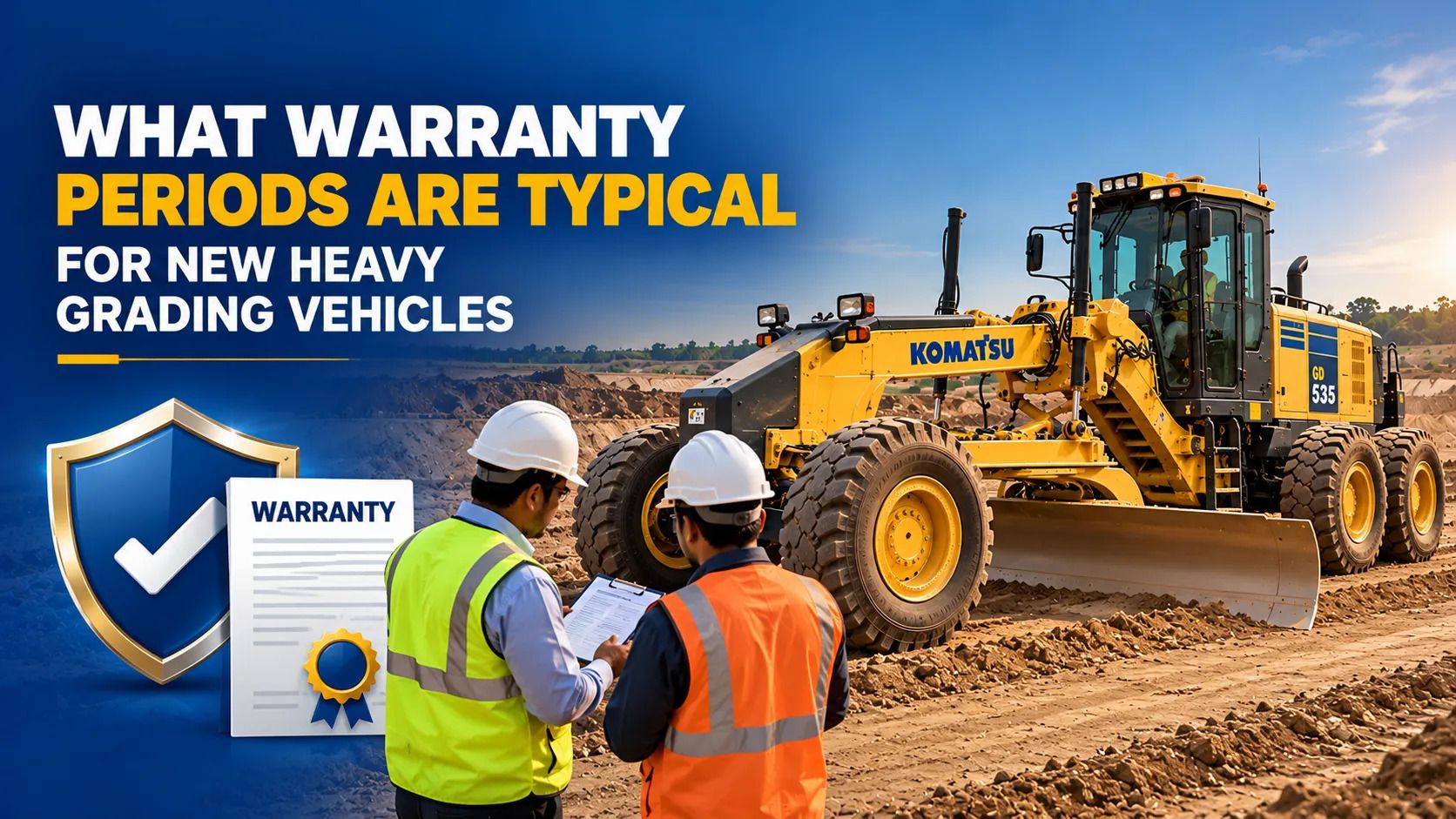 What warranty periods are typical for new heavy grading vehicles