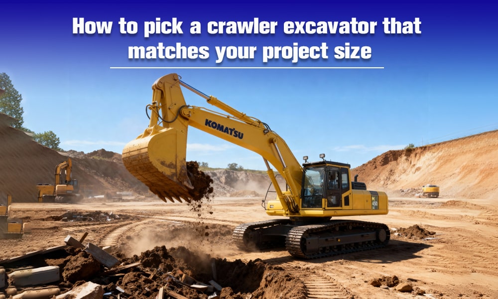 How to pick a crawler excavator that matches your project size